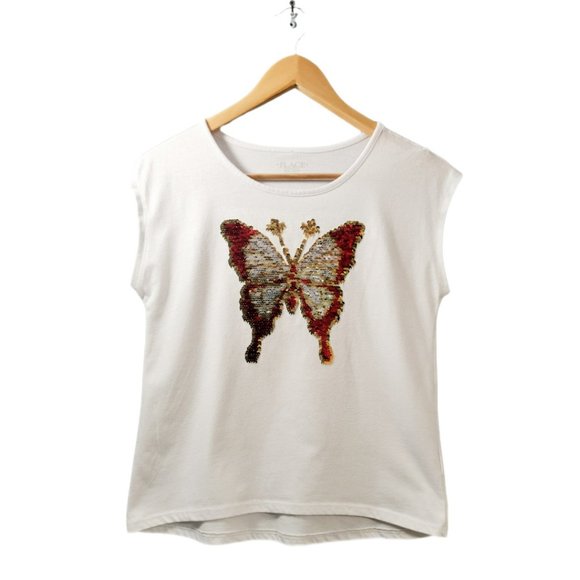 ❤2/$12❤ Tank Top & Tee Bundle (white w/red, gold & silver sequins)- Canada Day! - Picture 2 of 9